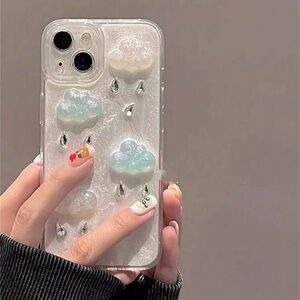 Summer Ins Style Crystal Cloud Design Phone Case Compatible With IPhone